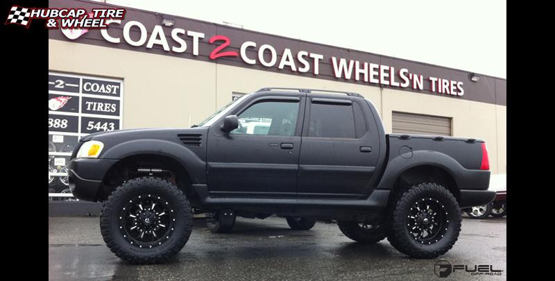 vehicle gallery/ford sport trac fuel krank d517 0X0  Matte Black & Milled wheels and rims